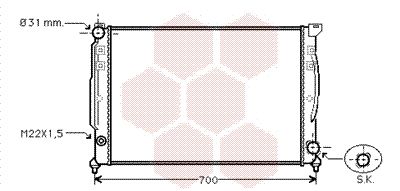 VAN WEZEL Radiators, Motora dzesēšanas sistēma 03002110